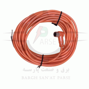 کابل کانکتوری ۴ پین ۹۰ درجه قطر ۸ (M8) مادگی ۵ متری
