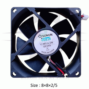 فن 24 ولت ابعاد 2/5 × 8 × 8